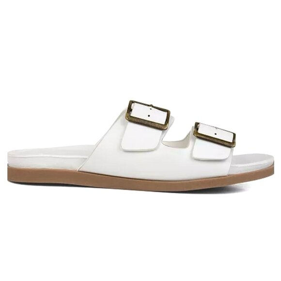 JOURNEE COLLECTION WHITLEY Women's Slide Flats Sandals White Size 6 - Picture 2 of 6